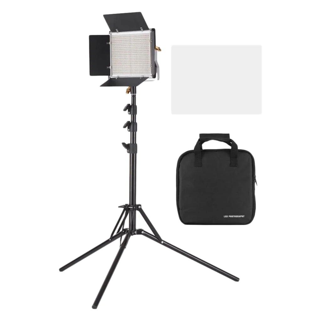 

1 Pack Dimmable Bi-color 660 LED Video Light Panel and Stand Light