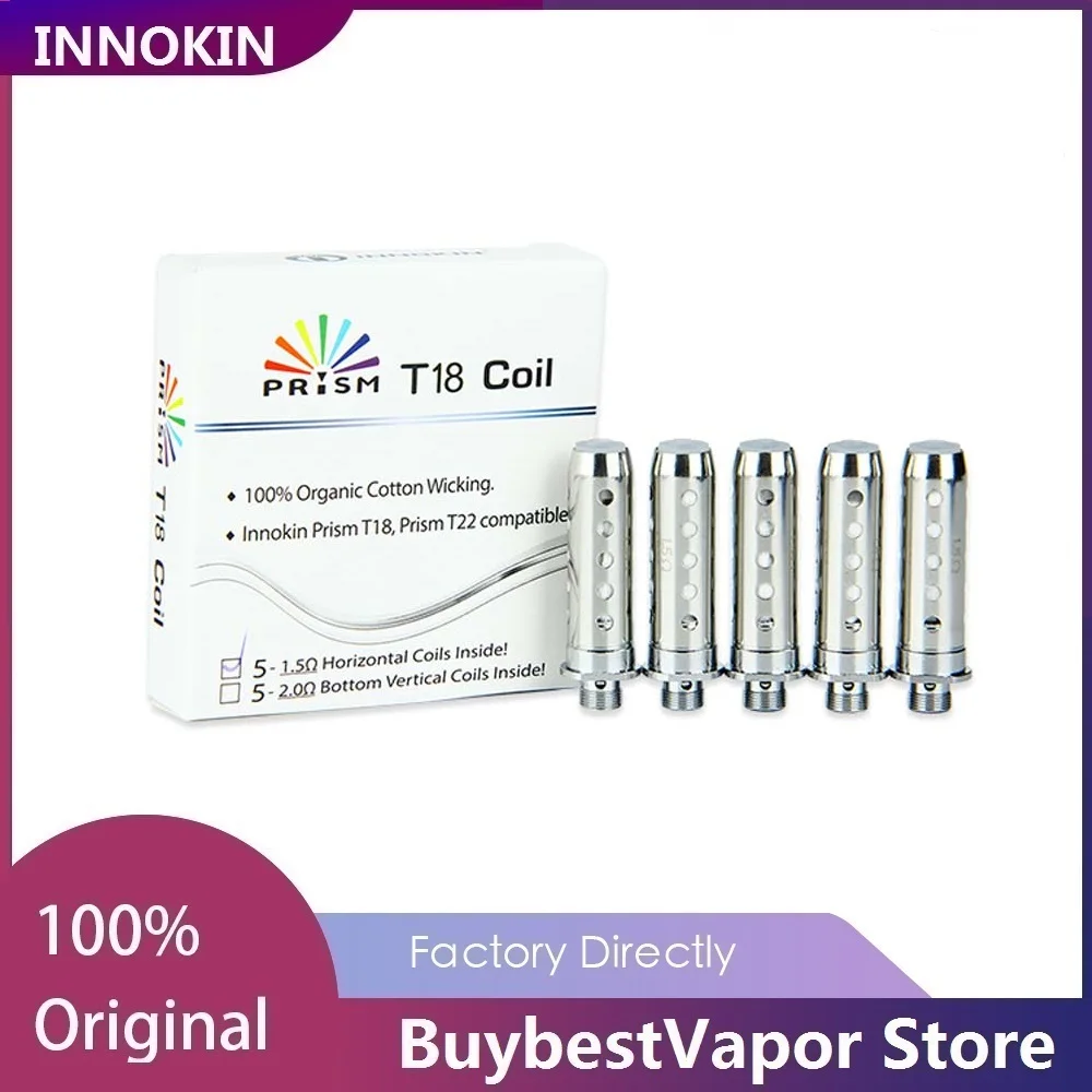 5 шт. оригинальная сменная катушка Innokin Prism 1.5ohm головка для T18 и T22 бак электронная