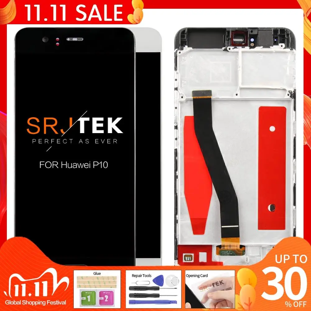 Для Huawei P10 ЖК дисплей сенсорный экран дигитайзер для сборки VTR L09 L10 L29 5 1 &quotHuawei с