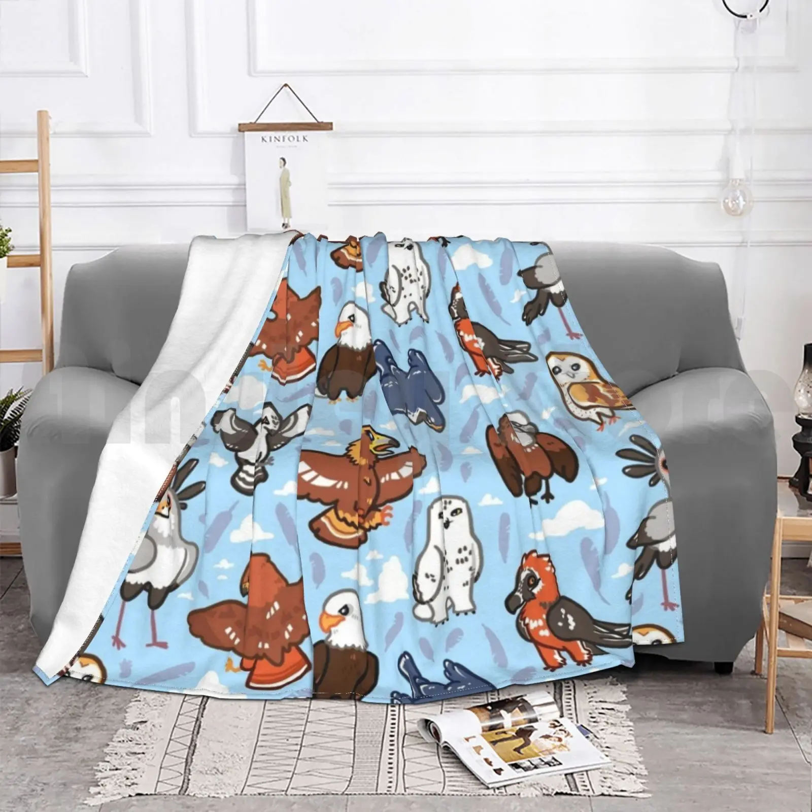 Птицы добычи одеяло супер мягкие теплые птицы тонкие Borb Raptor секретаря Bird Hawk Eagle