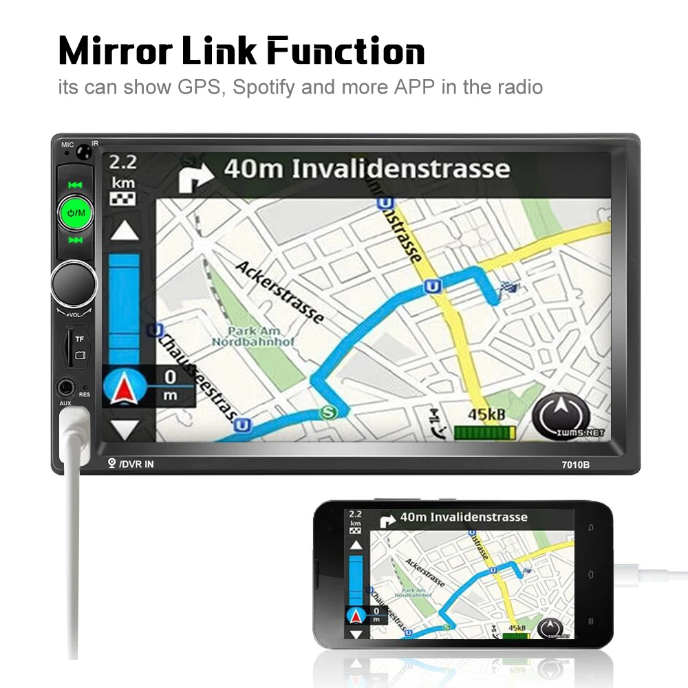 Автомагнитола LeeKooLuu 2Din 7 &quot MP5 цифровой дисплей Bluetooth зеркальная связь 2din