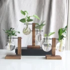 Ваза, гидропонное стекло год, настольное украшение, контейнер для растений, ретро, деревянная креативная лампа, декоративный цветочный горшок