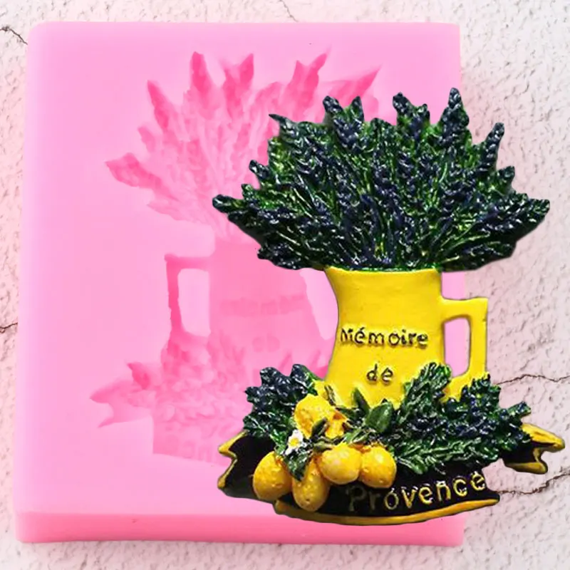 Лавандовые силиконовые формы Сделай своими руками листья кекс Topper инструменты