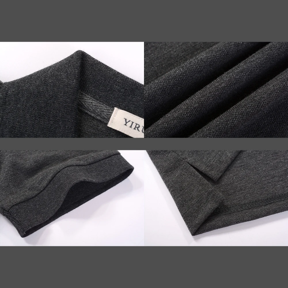 Рубашка-поло YiRuiSen мужская с коротким рукавом однотонная модная Винтажная