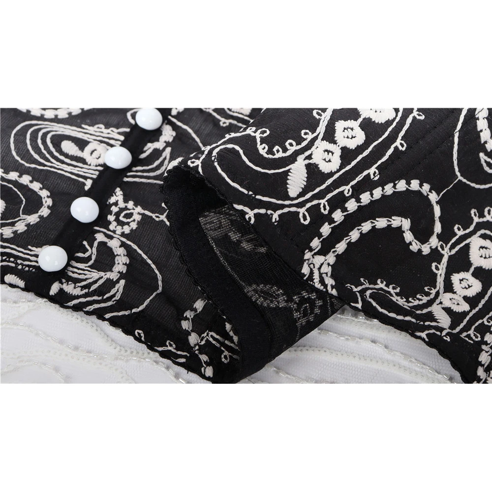 

2020 summer new black and white cropped top pattern accessories retro tops sexy tight backless adjustable strap bra