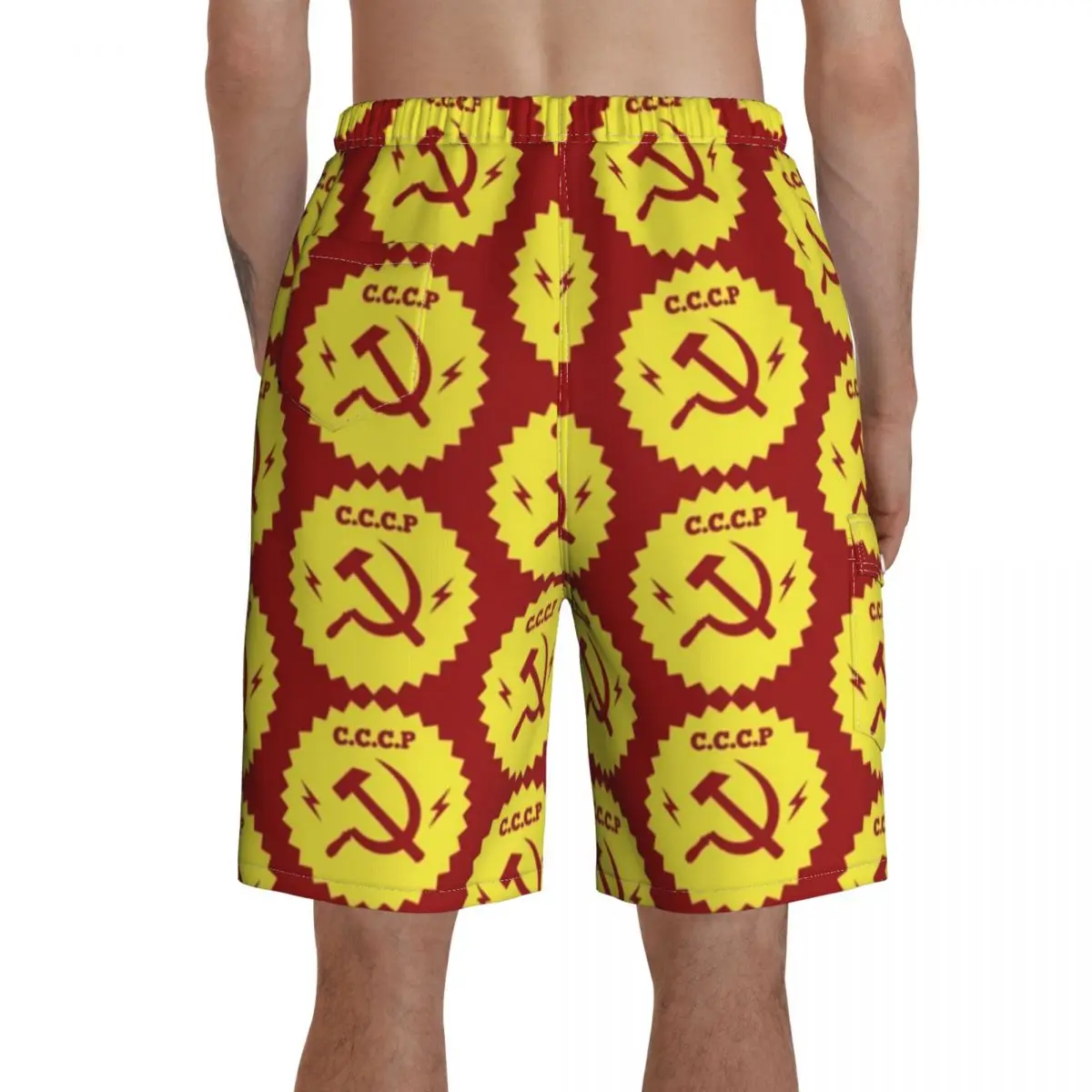 

Cccp Board Shorts Men Bathing Swimming Trunks Polyester Funny Swim Trunks