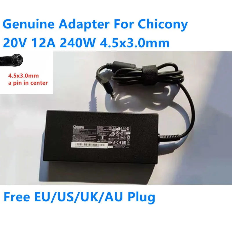 Оригинальный адаптер переменного тока CHICONY 20 в 12 А 240 Вт 4 5x3 0 мм A20-240P2A A240A010P