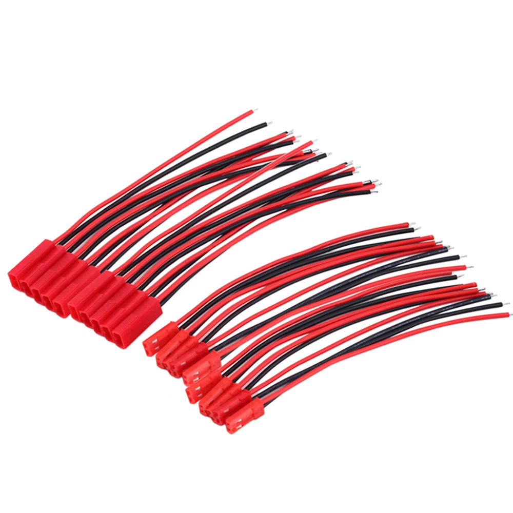 20 штук 2 контактный разъем мужской женский JST кабель 22 AWG 110 мм провод для RC Батарея