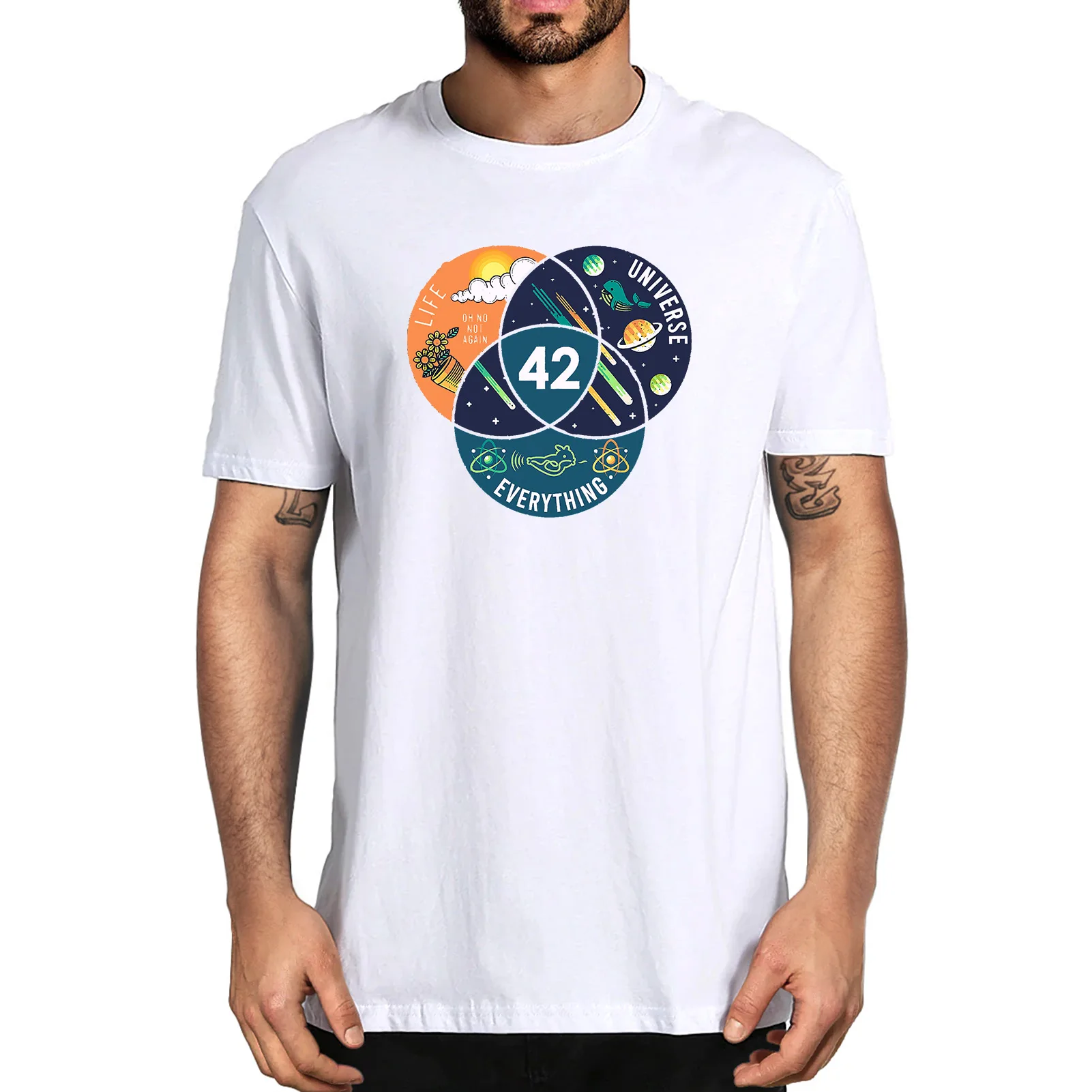 

Unisex 42 The Answer To Life The Universe And Everything Funny Summer Men's Novelty T-Shirt Harajuku Streetwear Women Tee