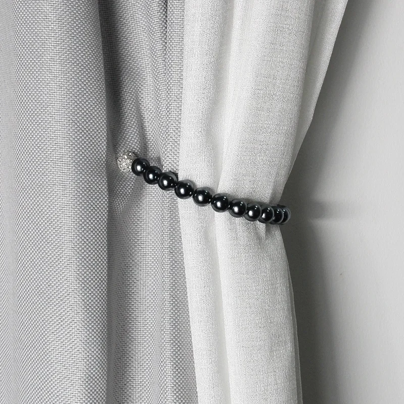 Современные Простые повязки для штор корейский стиль перламутровые подхваты s