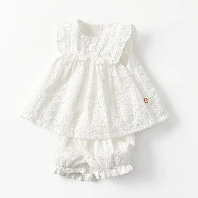 Yg Brand Children's Clothes, 2021 Summer Clothes, Baby Fashion Suit, White Girls' Summer Clothes, 0-2 Years Old Children's Cloth