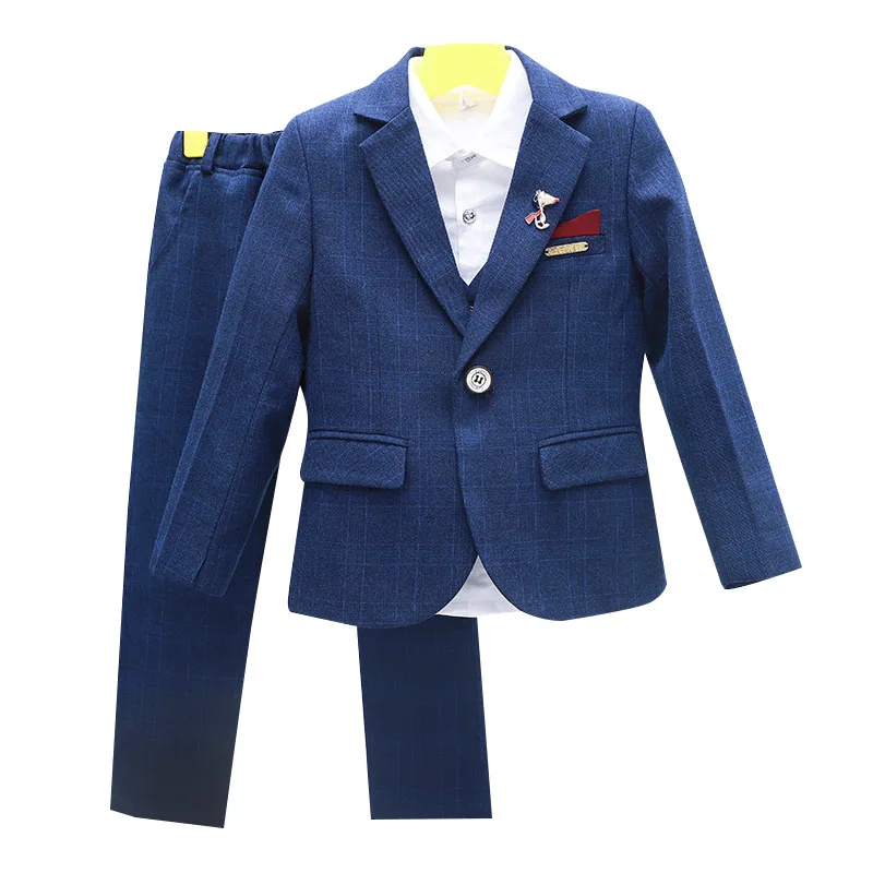 Детский весенне-осенний костюм комплект платья цветочный для мальчиков на