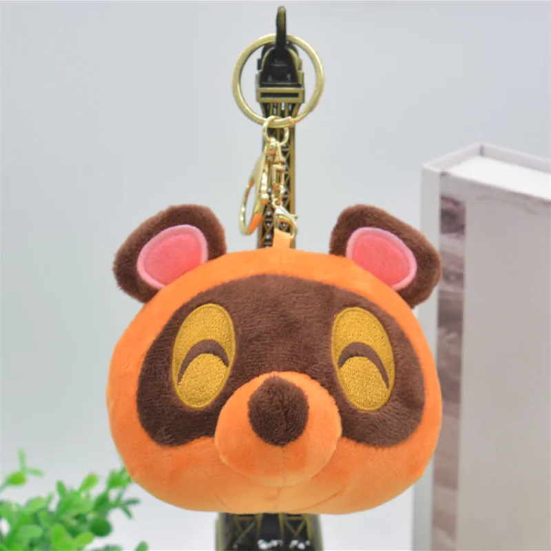 Animal Crossing Plush Keychain Kawaii Anime Animal Crossing Game Keyring Pendant Soft Toy Christmas Gift Kids Toys Size10-15Cm
