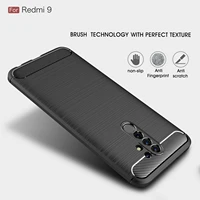 shockproof carbon fiber phone case for xiaomi redmi note k20 4 4x 5 6a 7a 6 7 9t pro plus poco tpu softness protection cover