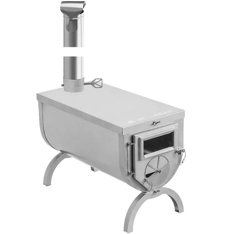 3F UL шестерни 304 Нержавеющая сталь дровяная печь Складная кемпинговая палатка