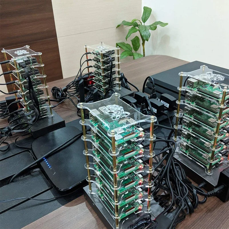 Прозрачный чехол для Raspberry Pi 4B/3B +/3B/2B/B + (без Pi) 6 слоев | Компьютеры и офис