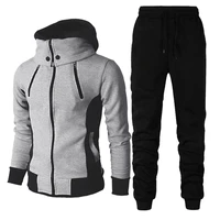 men sets tracksuit winter jacket running casual sportswear 2 piece set joggers sets outdoor male clothes fleece coats homme