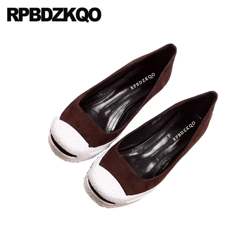

Genuine Leather Footwear Low Heels Kitten Runway Round Toe Designer 2021 Ladies Luxury Shoes Women Designers High Quality Suede