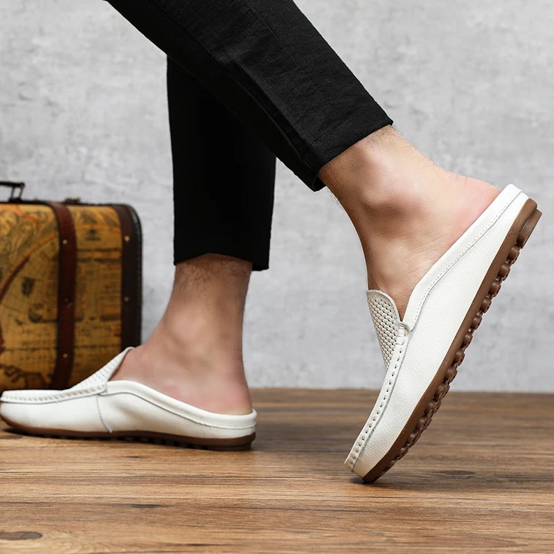 Туфли мужские из натуральной кожи роскошные Брендовые повседневные полуботинки