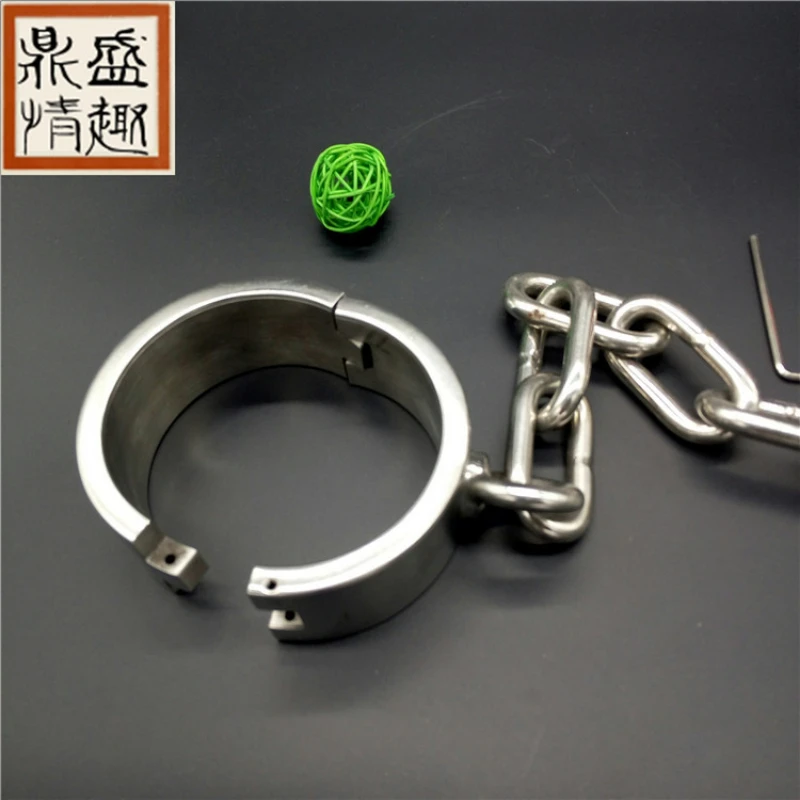 

Stainless Steel Lock Cuff Metal Handcuffs Oval Cuffs Women Bracelets Unisex Bangles Men Ankles Wrist Cuffs Lockable Bracelets