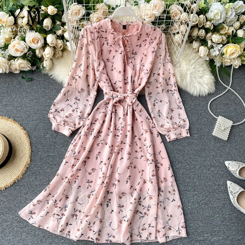 YuooMuoo летнее корейское шифоновое платье 2020 элегантное женское винтажное длинное