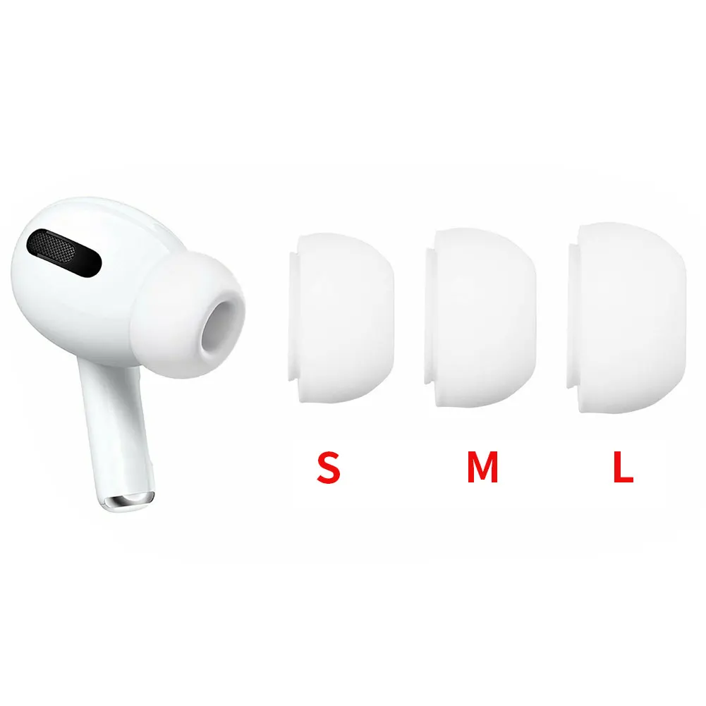 

Newest Soft Silicone Eartips Soft Earbuds Cover Earpads Caps Replacement Compatible With Apple Earphone L M S White 3Pairs