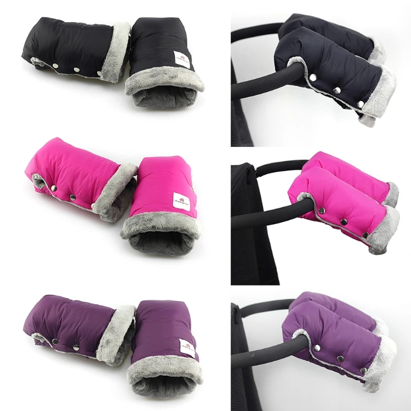 

28EC Winter Warm Baby Stroller Glove Outdoor AntiFreeze Pushchair Pram Carriage Hand Muff Waterproof Universal Pram Mitten Hand