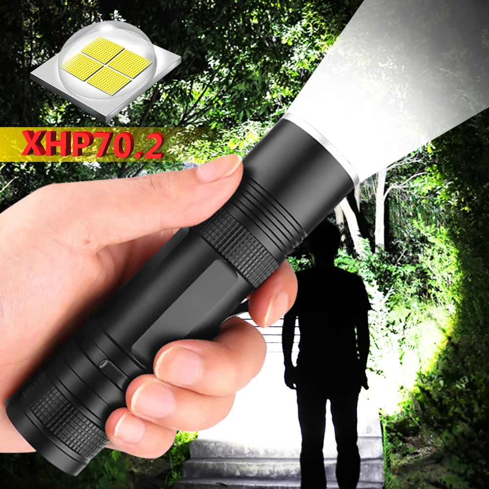 Фонарик xhp70.2 ультра яркая лампа usb Zoom linterna светодиодный фонарь xhp70 xhp50 18650 или 26650
