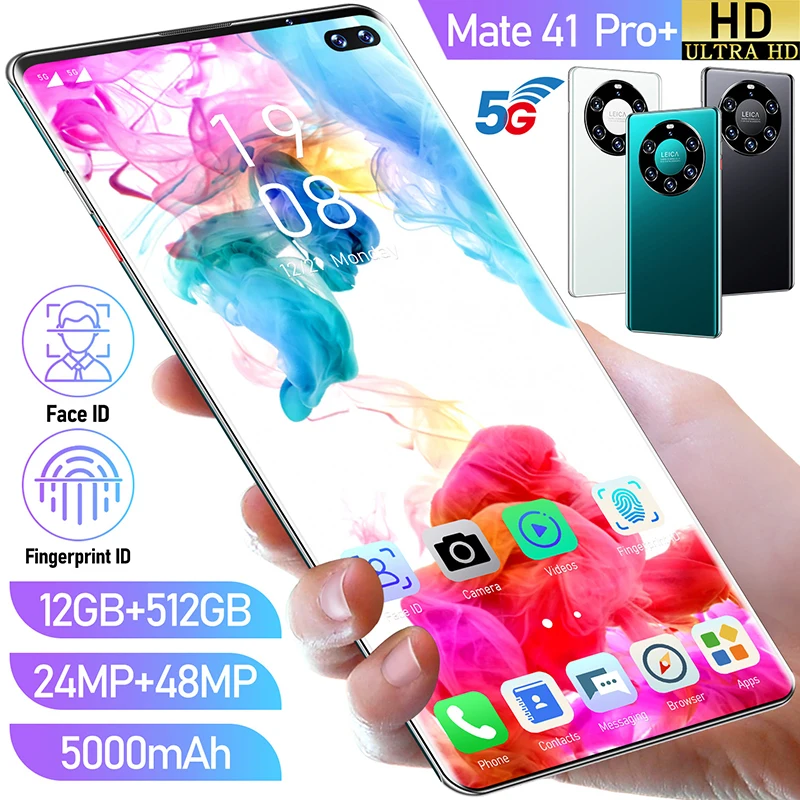 

Фонарь Mate41Pro + 6,6 дюйма 12 Гб + 512 Гб Смартфон 4G/фонарь GPS фонарь разблокировка распознаванием лица 100% оригинал фонарь