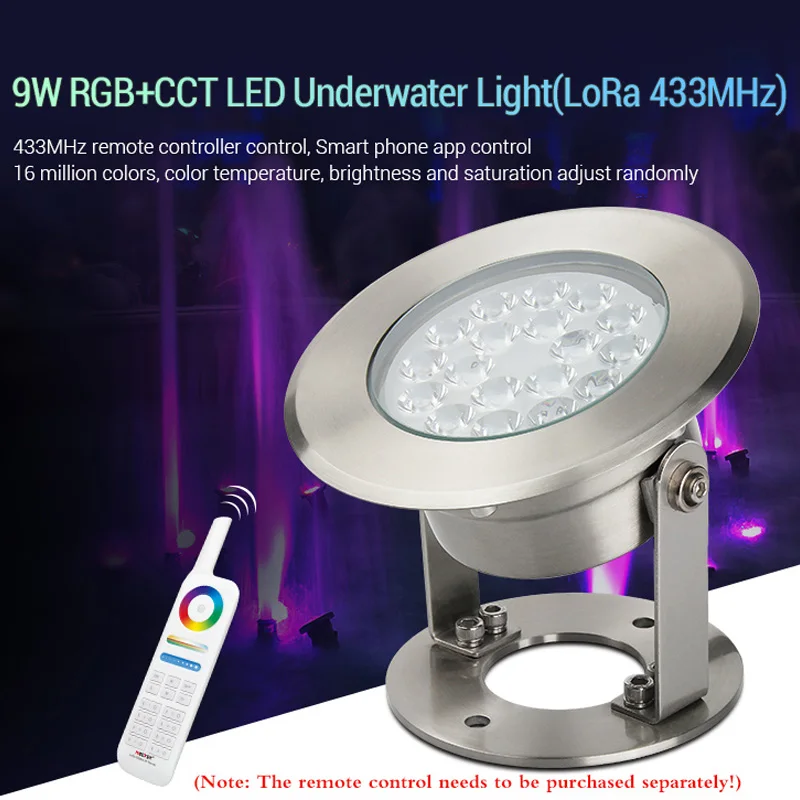 MiBOXER 9 Вт RGB + CCT светодиодный подводный свет для бассейна (LoRa 433 МГц) 12V 24V