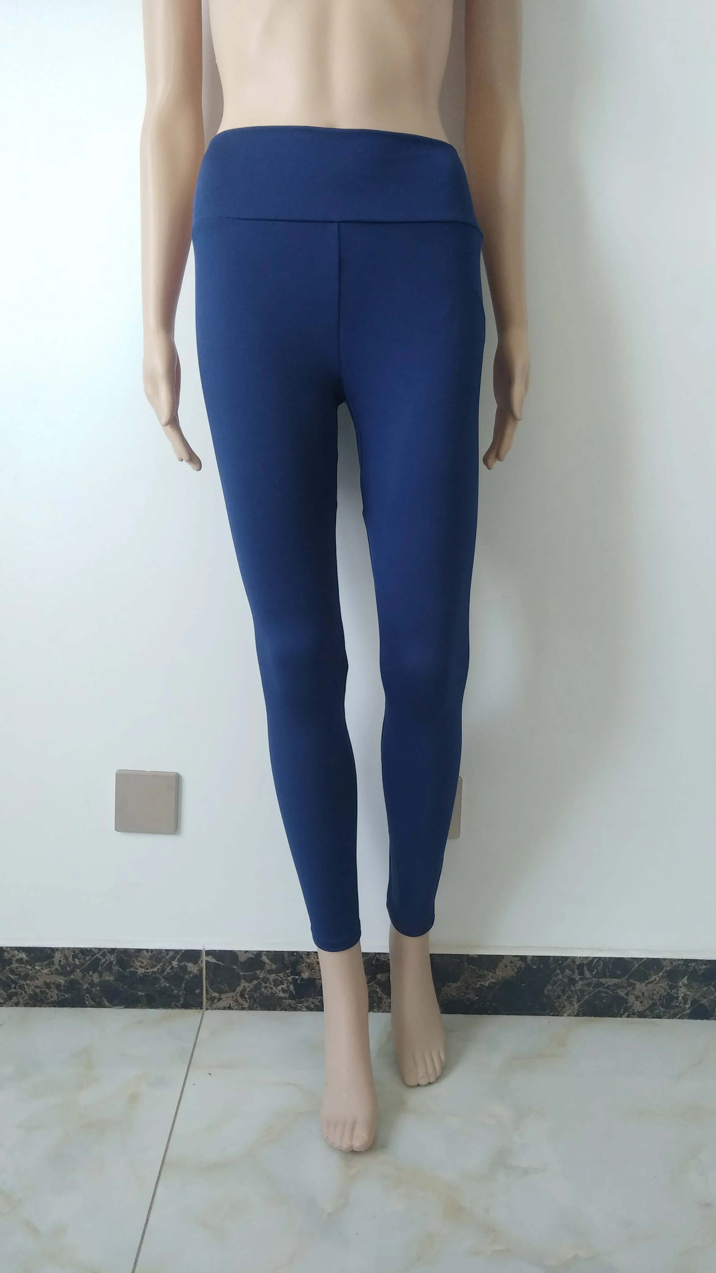 Женские длинные леггинсы для фитнеса черные из спандекса с высокой талией танцев