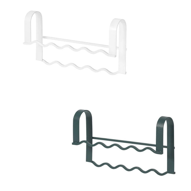 

2 Pc Rack Metal Hanger Storage Holder Hanging Coat Hat Towel Bag Punch Free Kitchen Bathroom Holder-ABUX