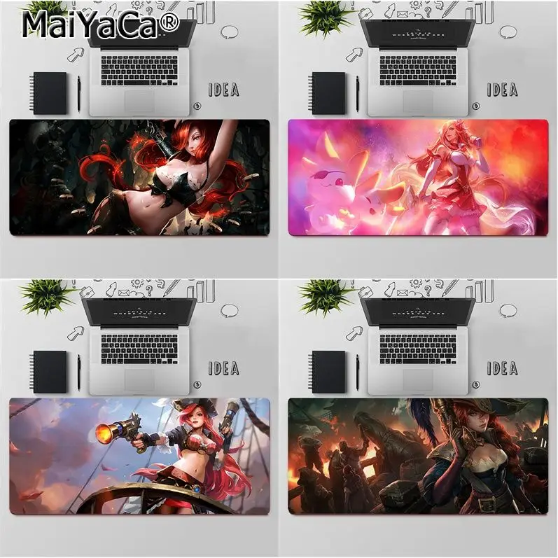 Высококачественный резиновый игровой коврик для мыши ноутбука MaiYaCa League of Legend Miss