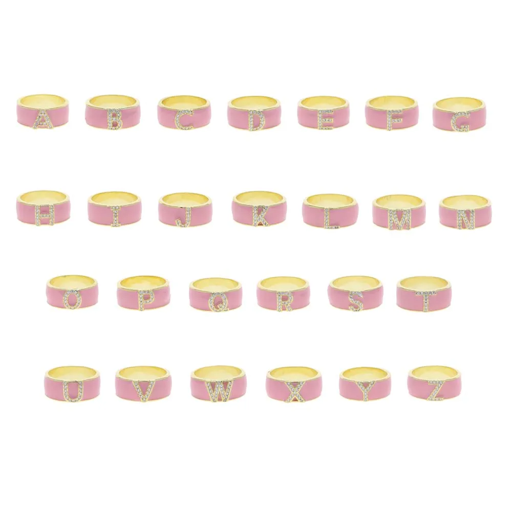 Индивидуальный Inital 26 алфавит DIY письмо A-Z Мода Обручальное кольцо для женщин