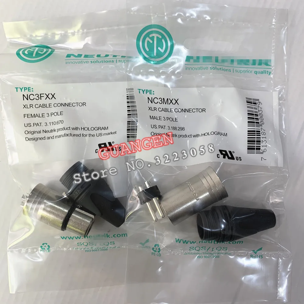10 шт./лот 5 шт. NC3MXX и NC3FXX обновленная версия для NEUTRIK Male female набор 3 Pin XLR коннектор