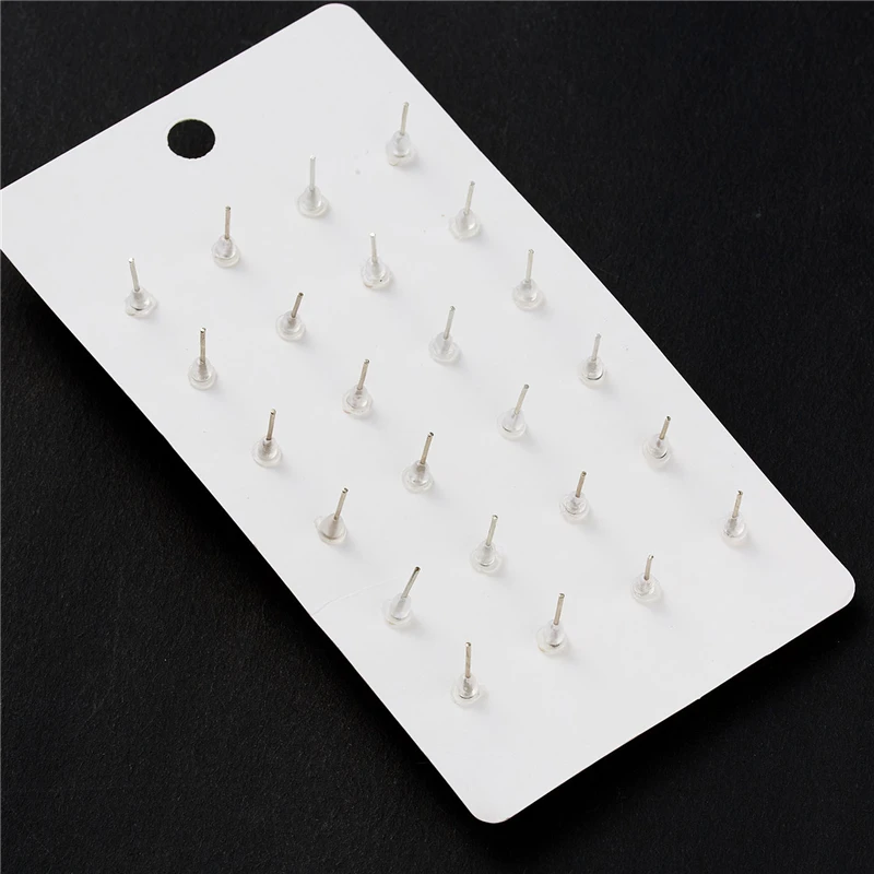 Набор серег-гвоздиков с кристаллами разных цветов 12 пары/компл. |