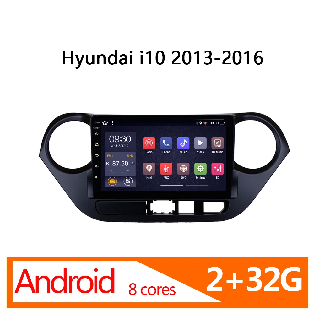 Автомагнитола для Hyundai i10 2013 2014 2015 2016 android 2 32 ГБ 8 ядер 1 din автомобильный