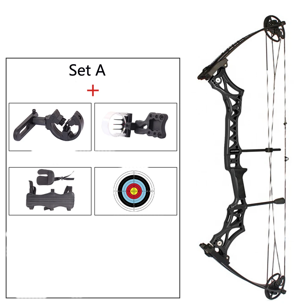

30-55 Lbs Adjustabl Compound Bow Lightweight for Right Hand User Archery Hunting Shooting