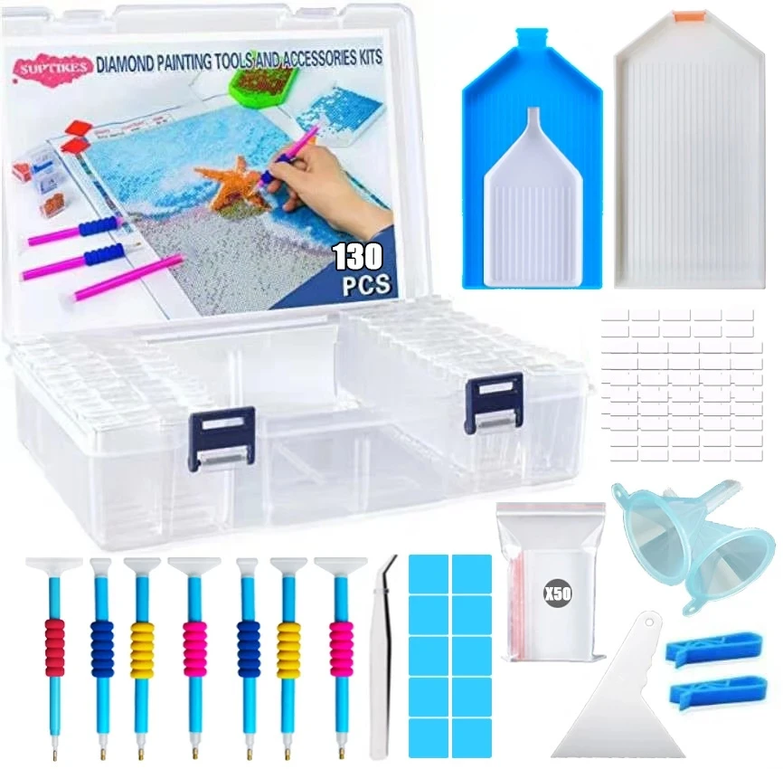 

130/102/95/57/45 шт., набор аксессуаров для алмазной живописи