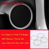 for nissan x trail xtrail rogue t32 2014 2020 car door sound stereo audio cover trim ring abs matte tweeter speaker cover 4pcs