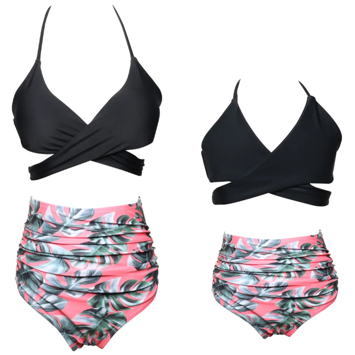 

Two Piece Bikini Set Mother and Daughter Matching Swimwear Women Girls Swimsuit for Family Look