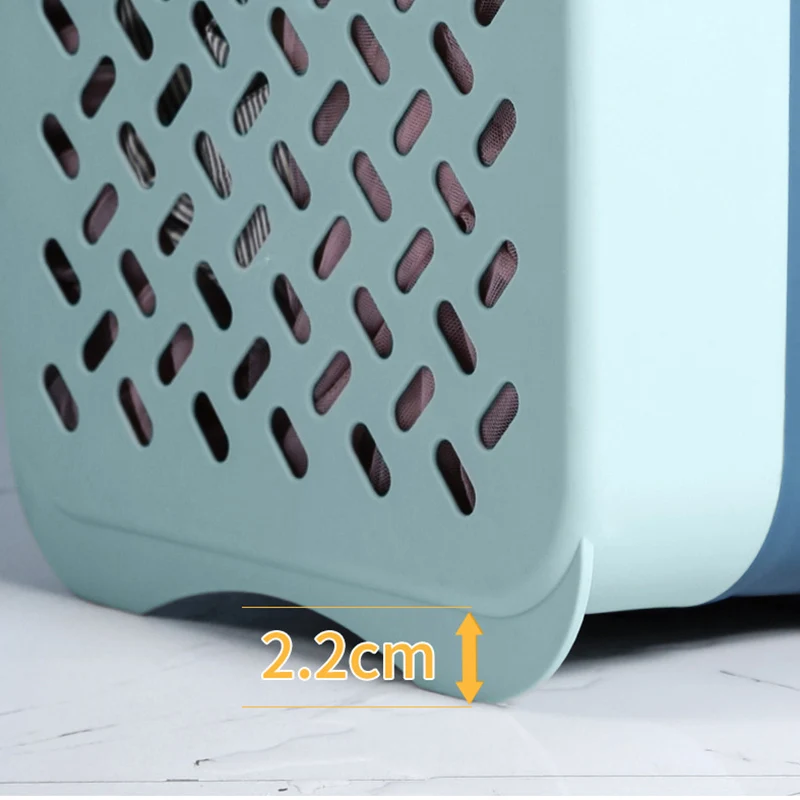 Cesta de lavander&iacute;a montada en la pared de gran capacidad, cesta de almacenamiento de ropa de ba&ntilde;o, cesta de ropa sucia plegable para el hogar-1