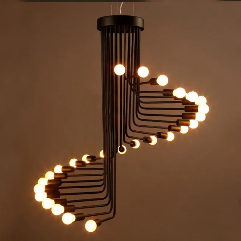 Современный винтажный подвесной светильник в стиле лофт железная винтажная