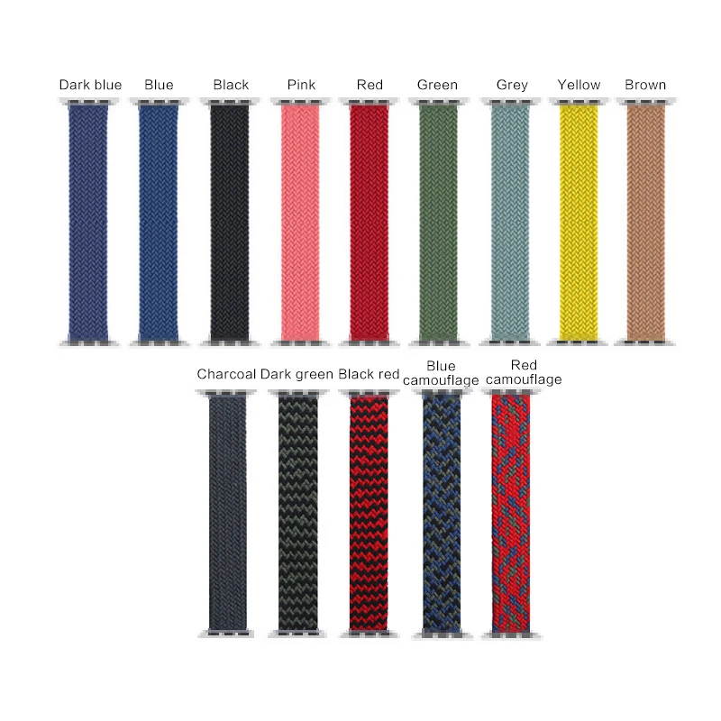 

WatchBand Strap For Apple Watch Band Braided Solo Loop Nylon Elastic Fashion Bracelet 44mm 40mm 42mm 38mm
