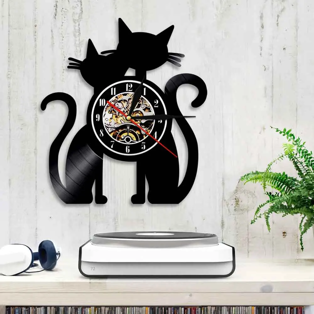 Настенные 3d часы с изображением кошек и Современные художественные украшения на