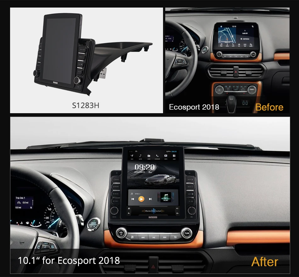 Автомобильный DVD-плеер Ownice Tesla Style DSP Android 10 0 4G 64G для Ford Ecosport 2018 Авторадио