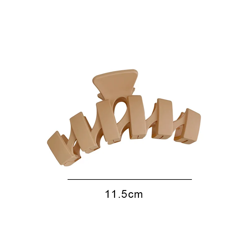 

Candy Color Rectangle Hollow Claw Hairpin Headdress Female Acrylic Geometric Solid Color Large Hairpin Hair Accessories