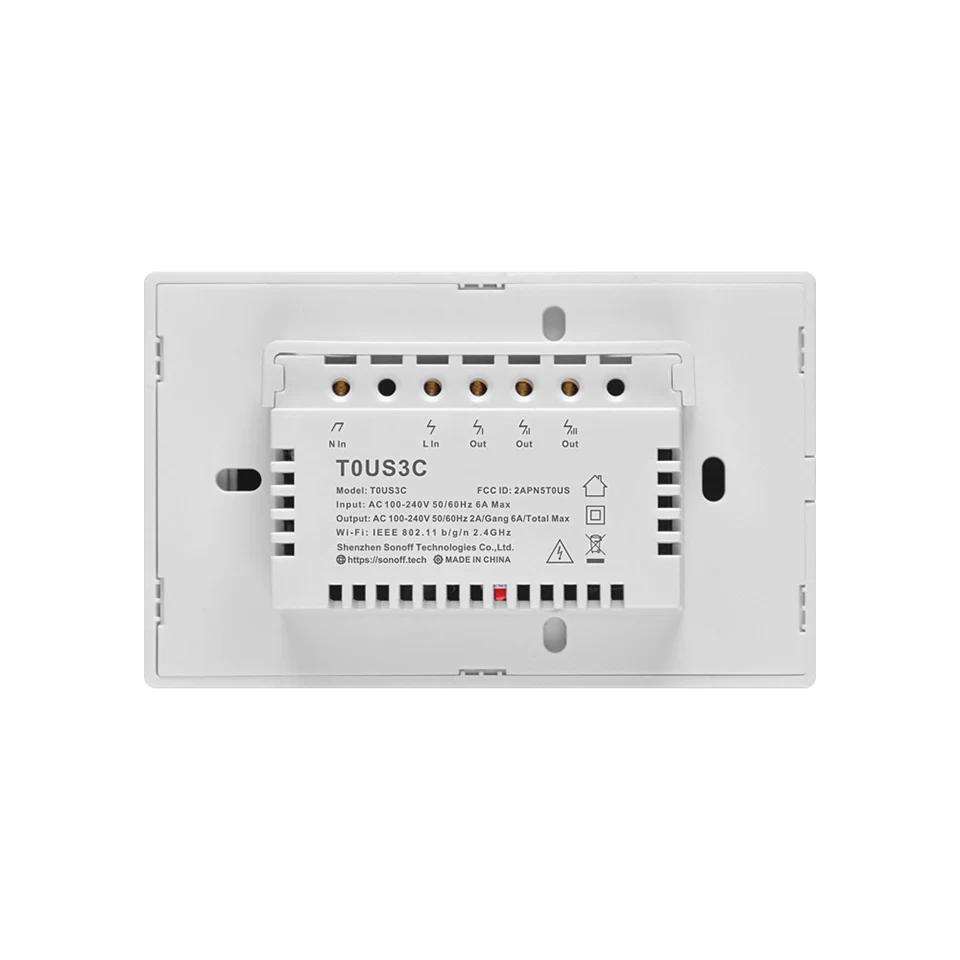 Интеллектуальный выключатель света Sonoff T0 US/AU Смарт Wi-Fi настенный сенсорный светильник сенсорный выключатель 1/2/3 Gang Touch/Wifi/приложение пульт Умный домашний контроллер работы с Alexa/google