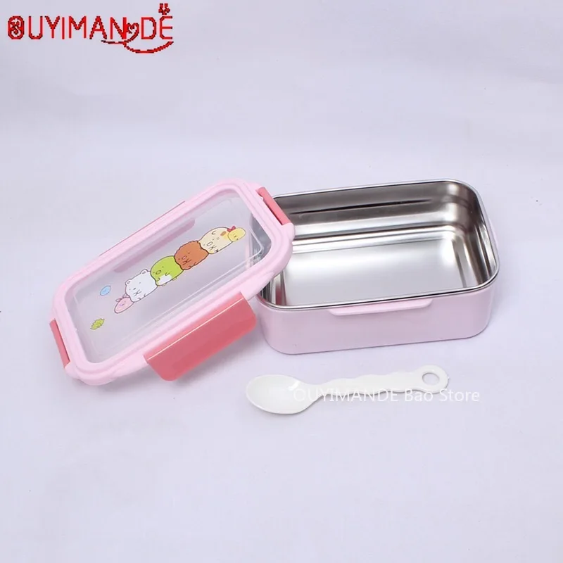 

1000,800ML 304 Stainless Steel Insulated Lunch Box Portable for Children School Cartoon Cute Dinnerware Camping School Bento Box