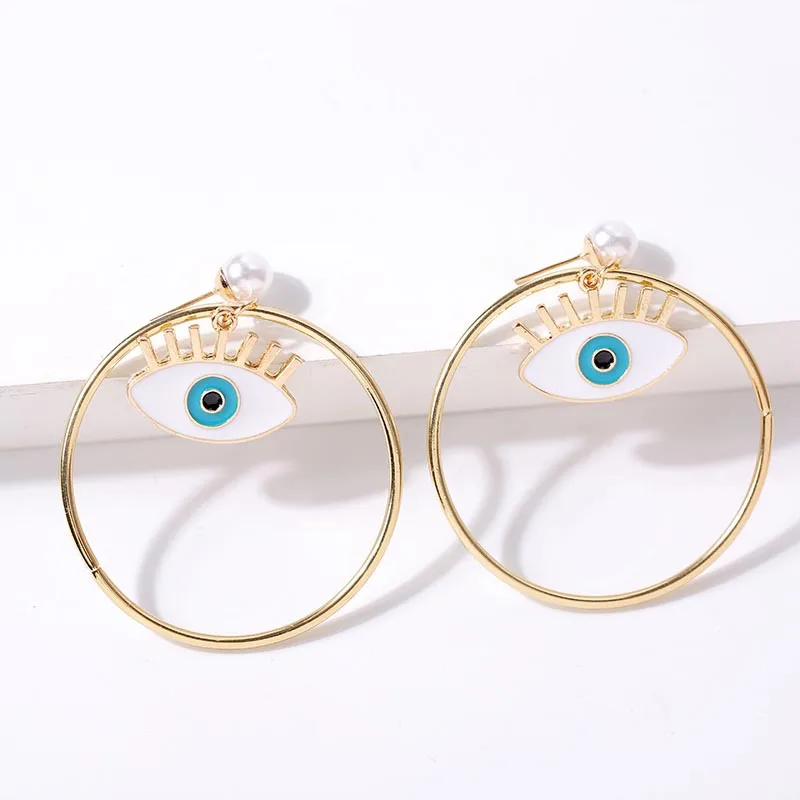 Женские серьги-гвоздики LEGENSTAR модные серьги в форме глаза стразы Ювелирное